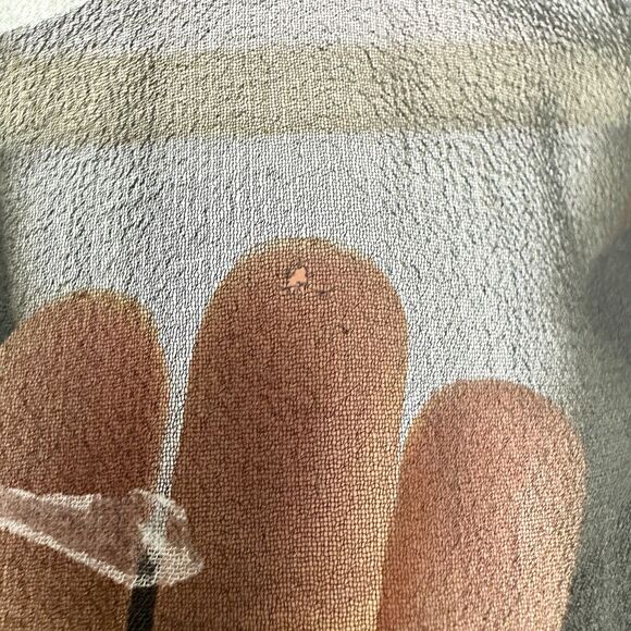 Vintage Silk Butterfly Sheer Top Size 12 Whimsigoth Fairy Forest 90s Y2K Nymph - Picture 5 of 7